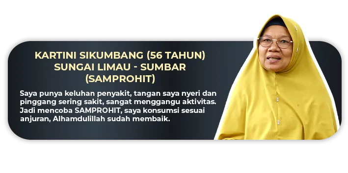 Testimoni Kartini Sikumbang Dari Sungailimau Produk SAMPROHIT