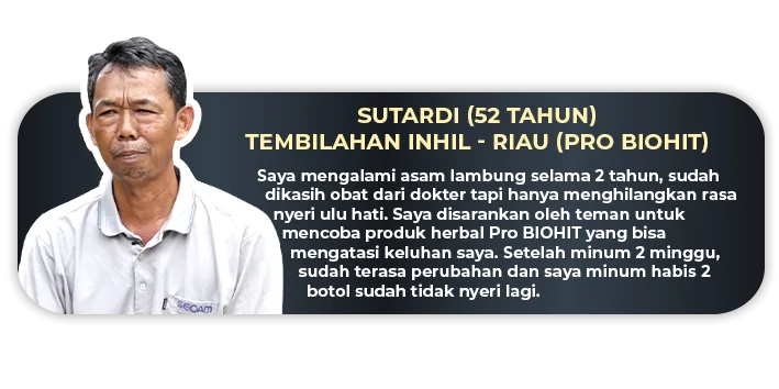 Testimoni Sutardi Dari Tembilahan Inhil-Produk probiohit