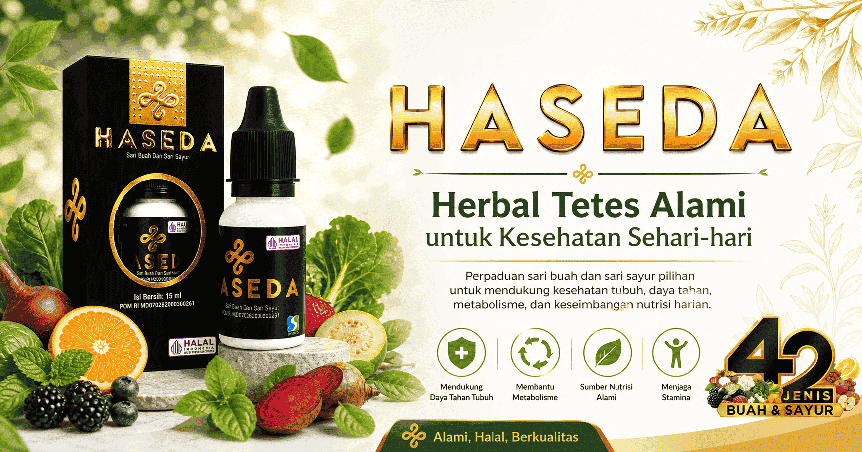 Haseda Herbal Tetes dari HerbaKencana untuk kesehatan sehari-hari