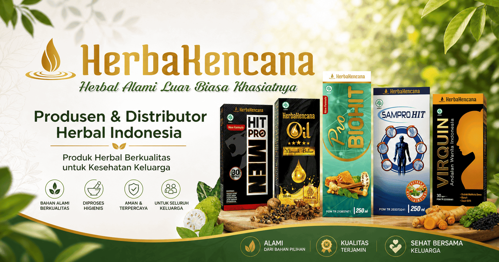 HerbaKencana produsen dan distributor herbal Indonesia dengan produk herbal berkualitas