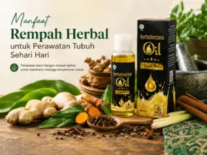 Minyak Balur Herbakencana dengan rempah herbal untuk perawatan tubuh sehari hari