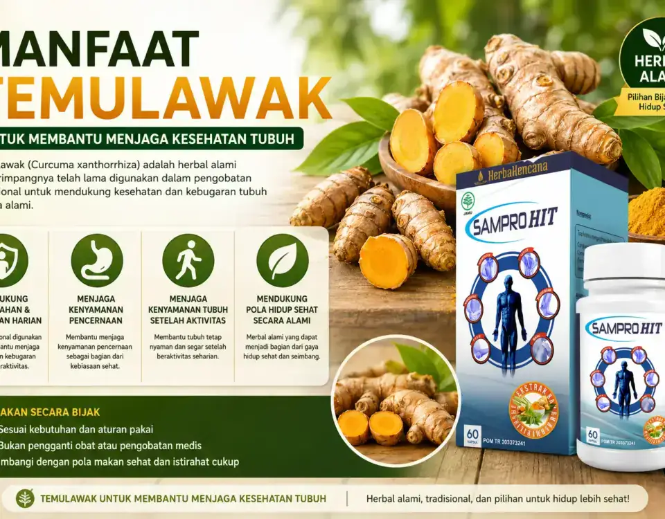 Manfaat temulawak untuk membantu menjaga kesehatan tubuh dengan dukungan herbal alami dan Samprohit Herbakencana