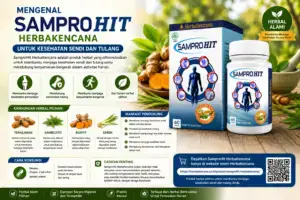 SamproHit HerbaKencana untuk kesehatan sendi dan tulang dengan kandungan temulawak, sambiloto, kunyit, dan sereh