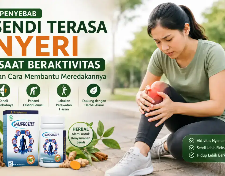 sendi terasa nyeri saat beraktivitas dengan produk Samprohit Herbakencana sebagai pendukung kenyamanan sendi