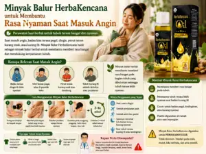 Minyak Balur HerbaKencana untuk membantu rasa nyaman saat masuk angin, badan pegal, tubuh dingin, kurang fit, dan badan terasa tidak nyaman.