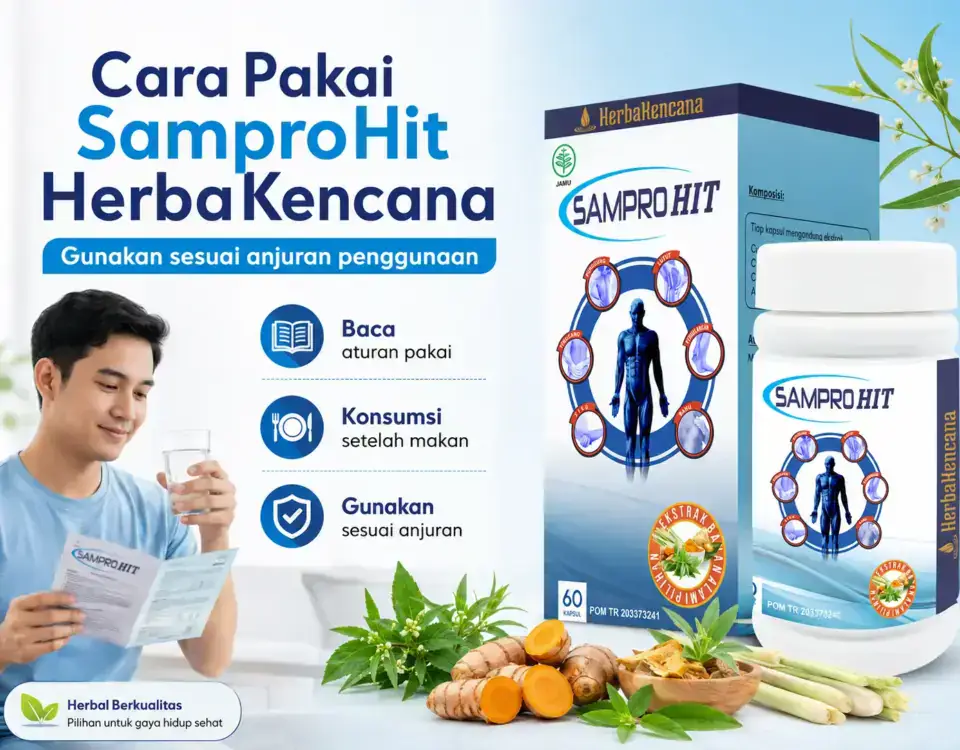 Cara pakai Samprohit Herbakencana sesuai anjuran penggunaan untuk mendukung kesehatan persendian dan tulang