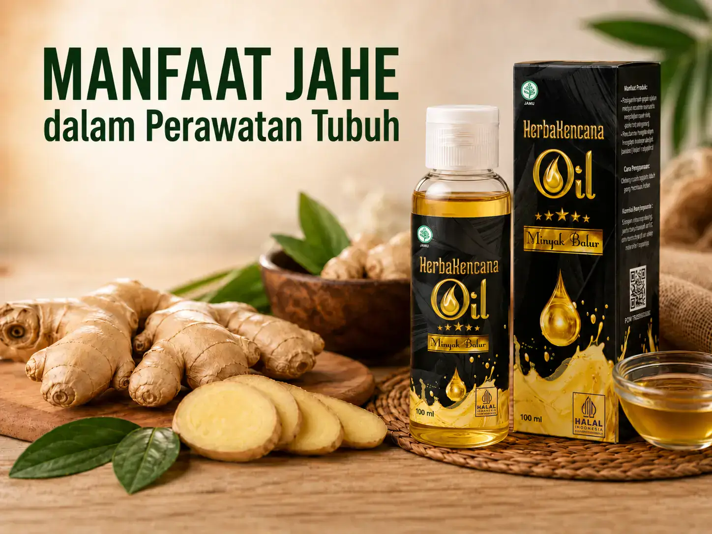 Manfaat jahe dalam perawatan tubuh dengan Minyak Balur HerbaKencana