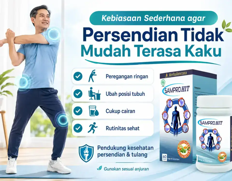 Kebiasaan sederhana agar persendian tidak mudah terasa kaku dengan dukungan Samprohit Herbakencana