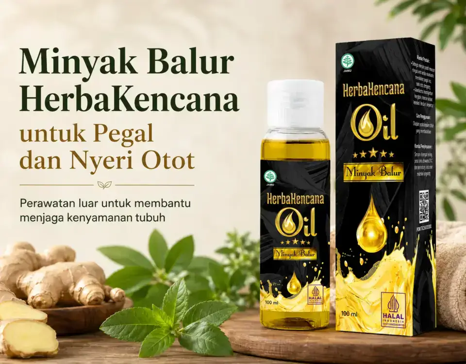Minyak Balur HerbaKencana untuk membantu meredakan pegal dan nyeri otot