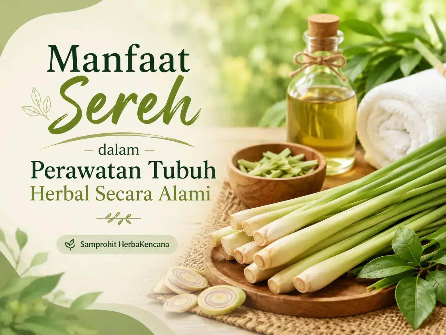 Manfaat sereh dalam perawatan tubuh herbal secara alami bersama Samprohit HerbaKencana