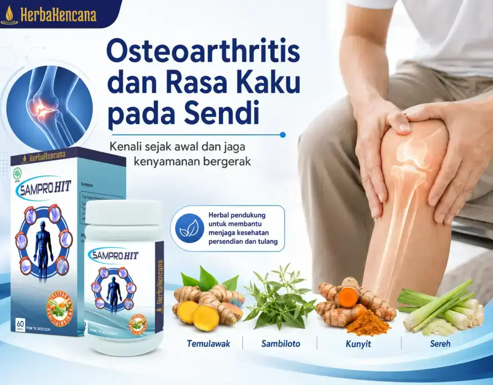 Samprohit Herbakencana sebagai pendukung perawatan harian untuk osteoarthritis dan rasa kaku pada sendi