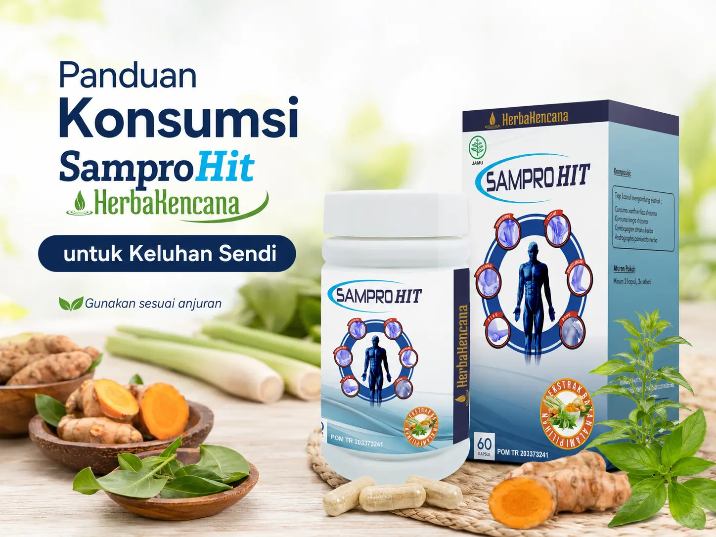 Panduan konsumsi SamproHit HerbaKencana untuk keluhan sendi