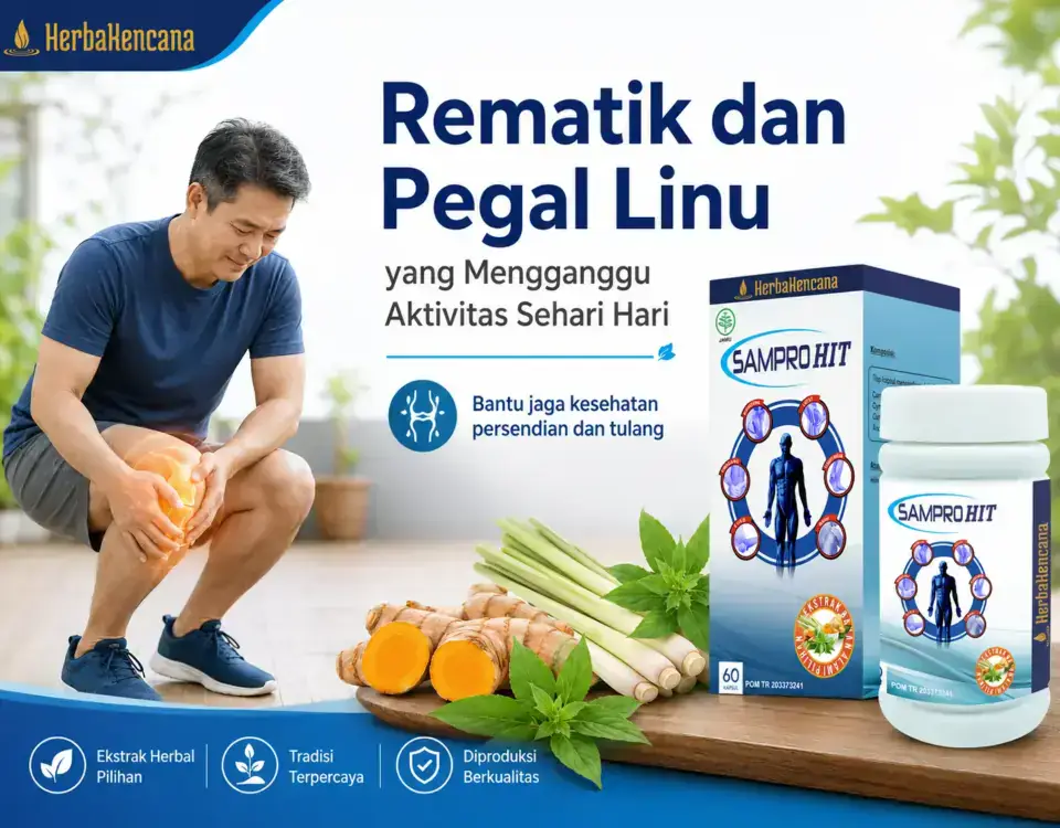 Samprohit Herbakencana untuk mendukung kenyamanan persendian pada rematik dan pegal linu yang mengganggu aktivitas sehari hari