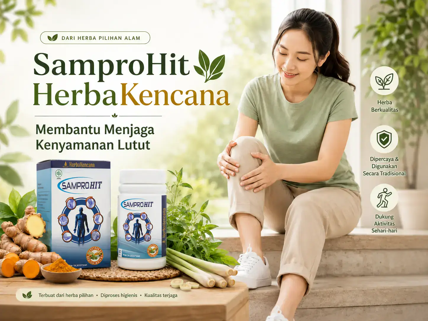 SamproHit HerbaKencana untuk membantu menjaga kenyamanan lutut