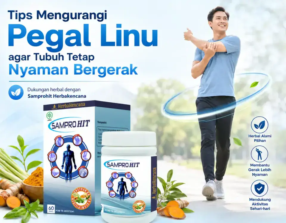 Samprohit Herbakencana untuk membantu mengurangi pegal linu agar tubuh tetap nyaman bergerak setelah aktivitas harian