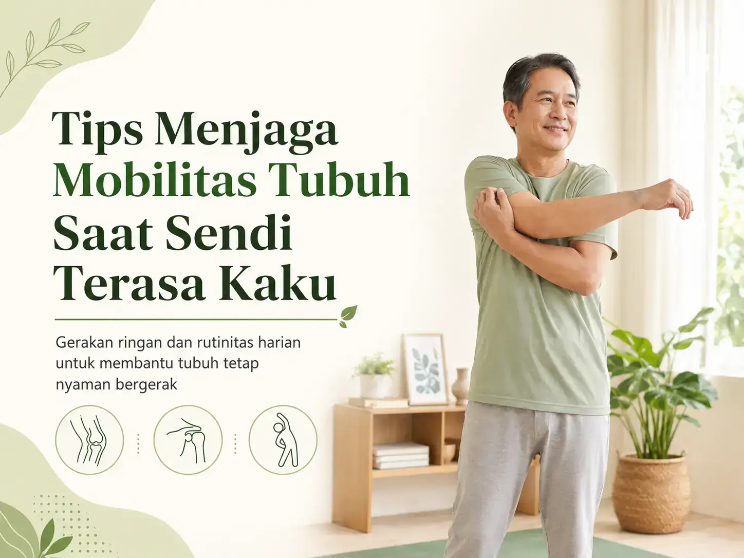 Tips menjaga mobilitas tubuh saat sendi terasa kaku dengan gerakan ringan