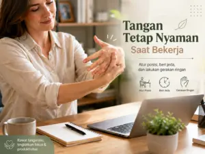 Cara menjaga tangan tetap nyaman saat banyak bekerja dengan posisi ergonomis, jeda kerja, dan gerakan ringan