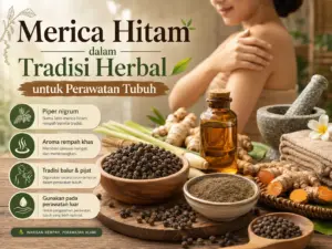 Merica hitam, minyak herbal, jahe, kunyit, dan serai untuk perawatan tubuh dalam tradisi herbal