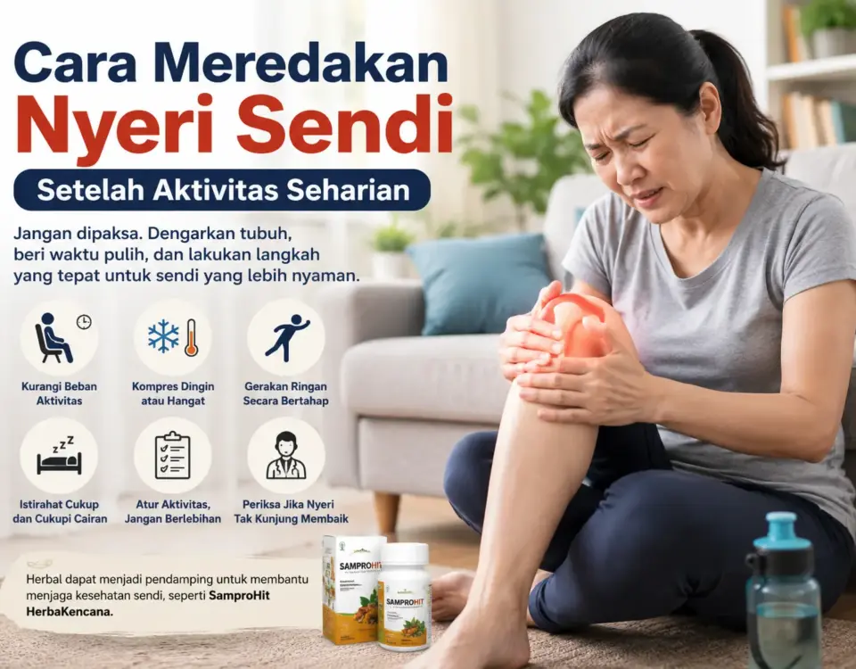 Cara meredakan nyeri sendi setelah aktivitas dengan mengurangi beban, kompres, gerakan ringan, istirahat cukup, dan pemulihan bertahap