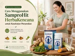 Cara menggunakan SamproHit HerbaKencana untuk kesehatan persendian dengan temulawak, sambiloto, kunyit, dan sereh