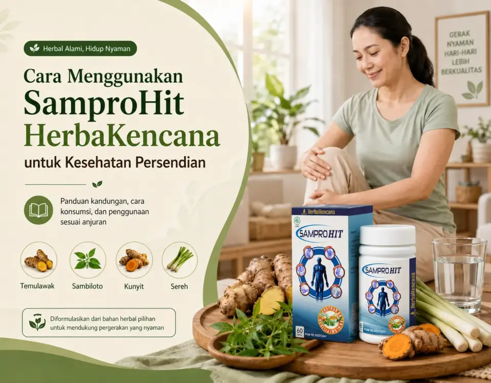 Cara menggunakan SamproHit HerbaKencana untuk kesehatan persendian dengan temulawak, sambiloto, kunyit, dan sereh