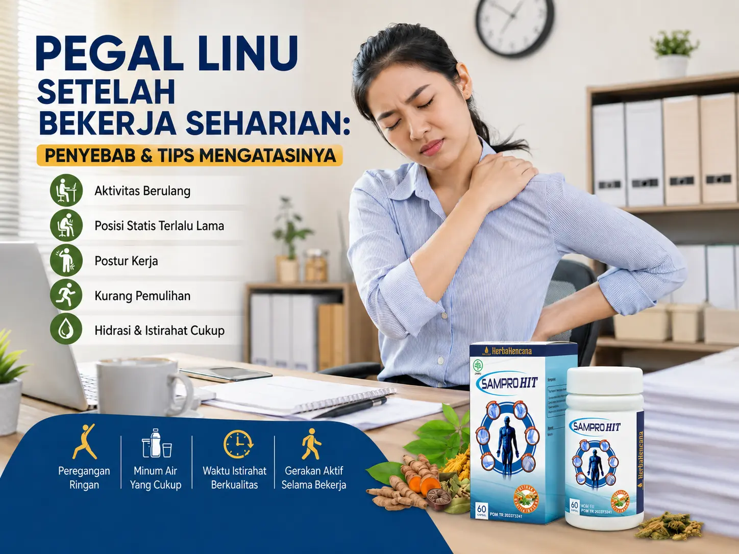 Pegal linu setelah bekerja seharian dan cara membantu mengatasinya