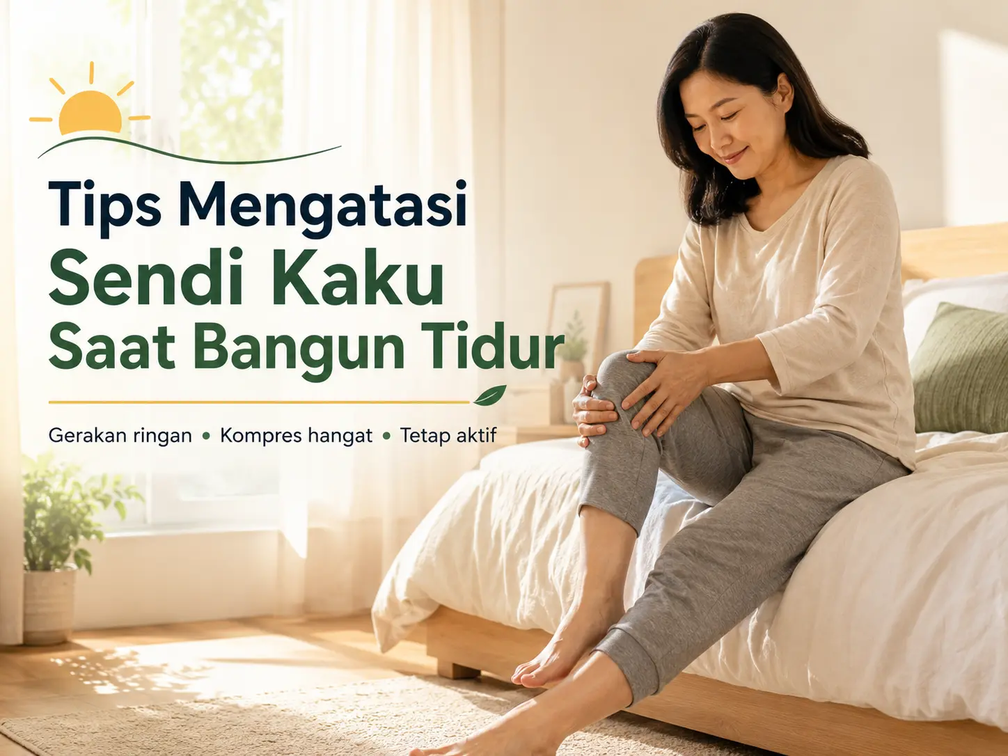 Tips mengatasi Sendi Kaku Saat Bangun Tidur dengan gerakan ringan pada pagi hari