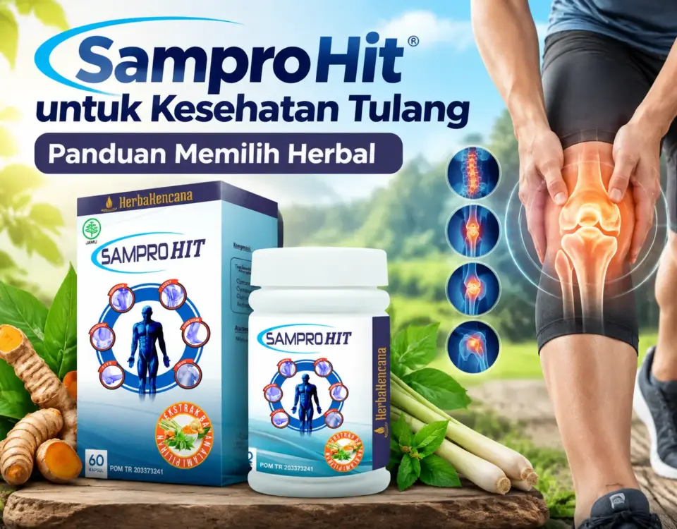 SamproHit HerbaKencana dengan temulawak, kunyit, sambiloto, dan sereh untuk kesehatan tulang